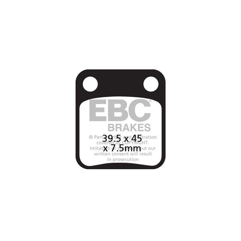 Image of Plaquettes de freins EBC Organique avant/arrière (spécial RS selon modèle)