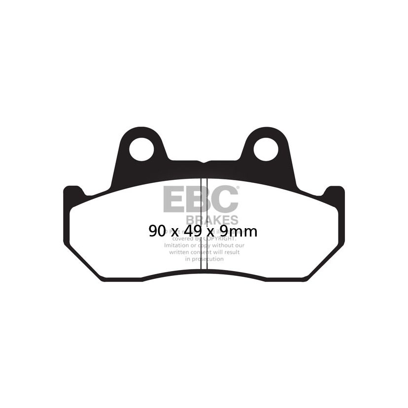 Plaquettes de freins EBC Organique avant/arrière (selon modèle)