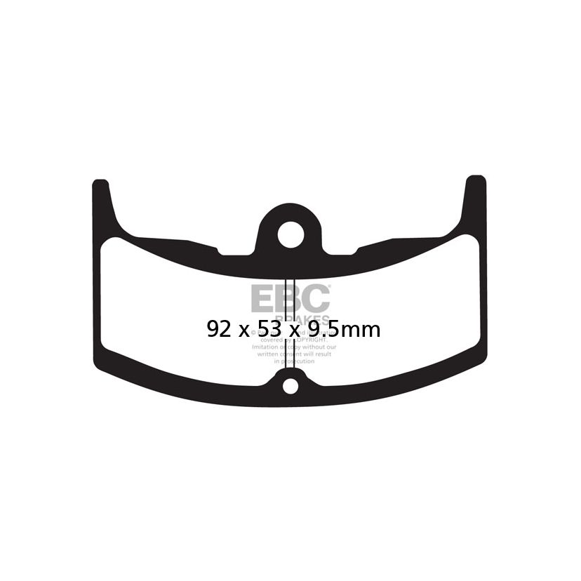 Plaquettes de freins EBC Organique avant/arrière (selon modèle)