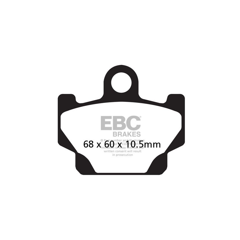 Plaquettes de freins EBC Organique avant/arrière (selon modèle)