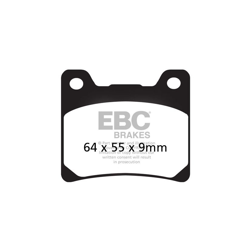 Plaquettes de freins EBC Sinter Métal Fritté avant/arrière (selon modèle)