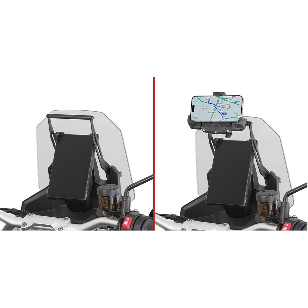 Barra de fijación de manillar Givi Chassis para soporte GPS