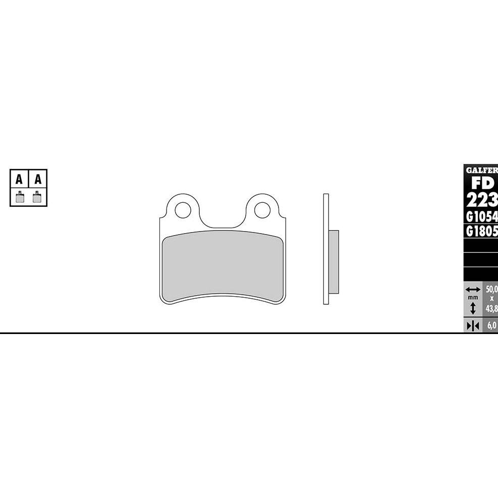 Plaquettes de freins Galfer Sinter Métal Fritté avant