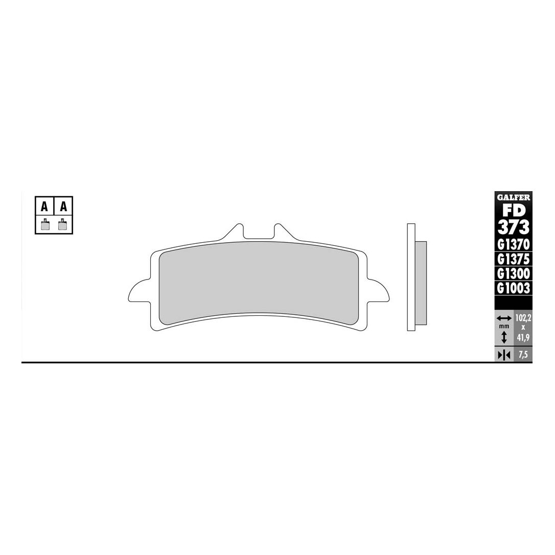 Plaquettes de freins Galfer Sinter Métal Fritté racing Avant