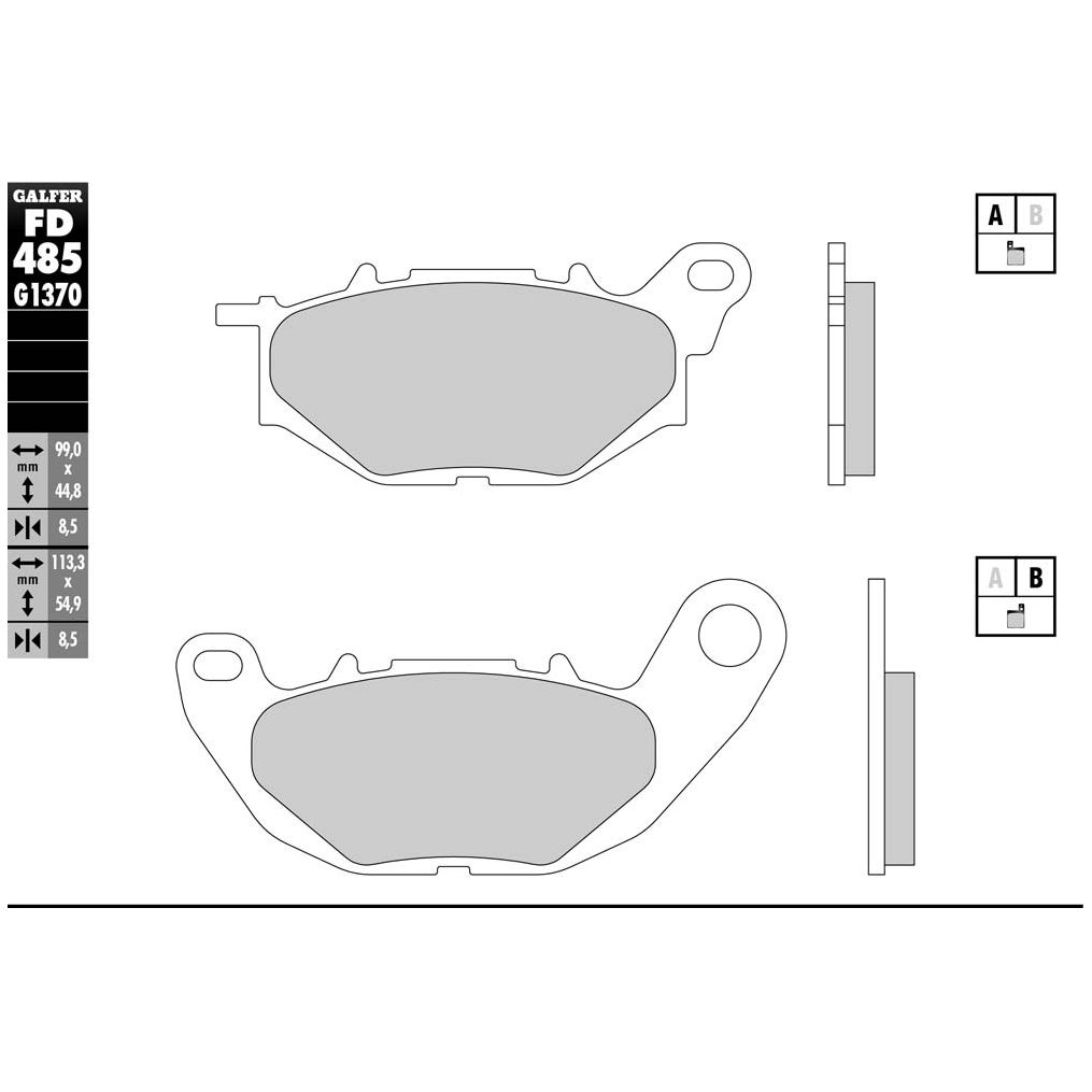 Plaquettes de freins Galfer Sinter Métal Fritté Avant