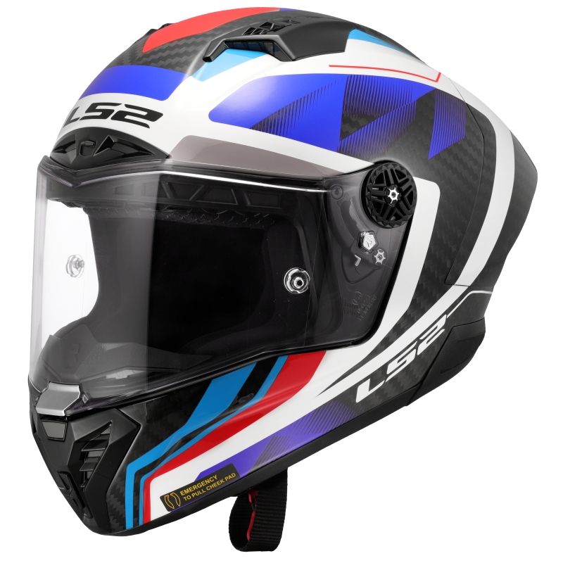 LS2 Casque intégral LS2 FF805 THUNDER GP AERO RAUTE — bleu, rouge et blanc
