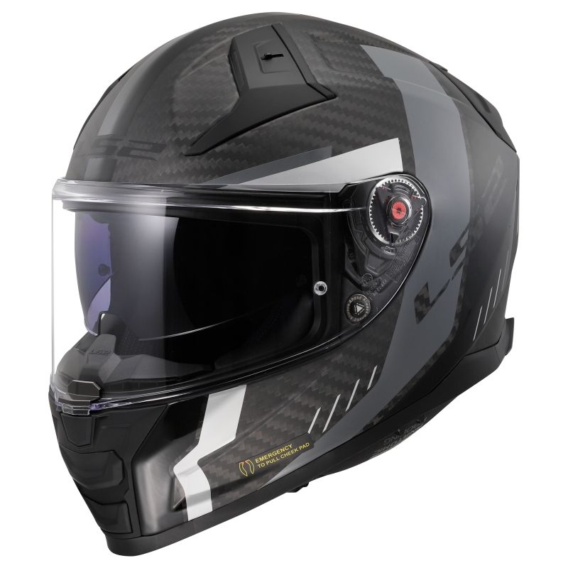LS2 Casque intégral LS2 FF811 - VECTOR II CARBON - GRID — carbone mat