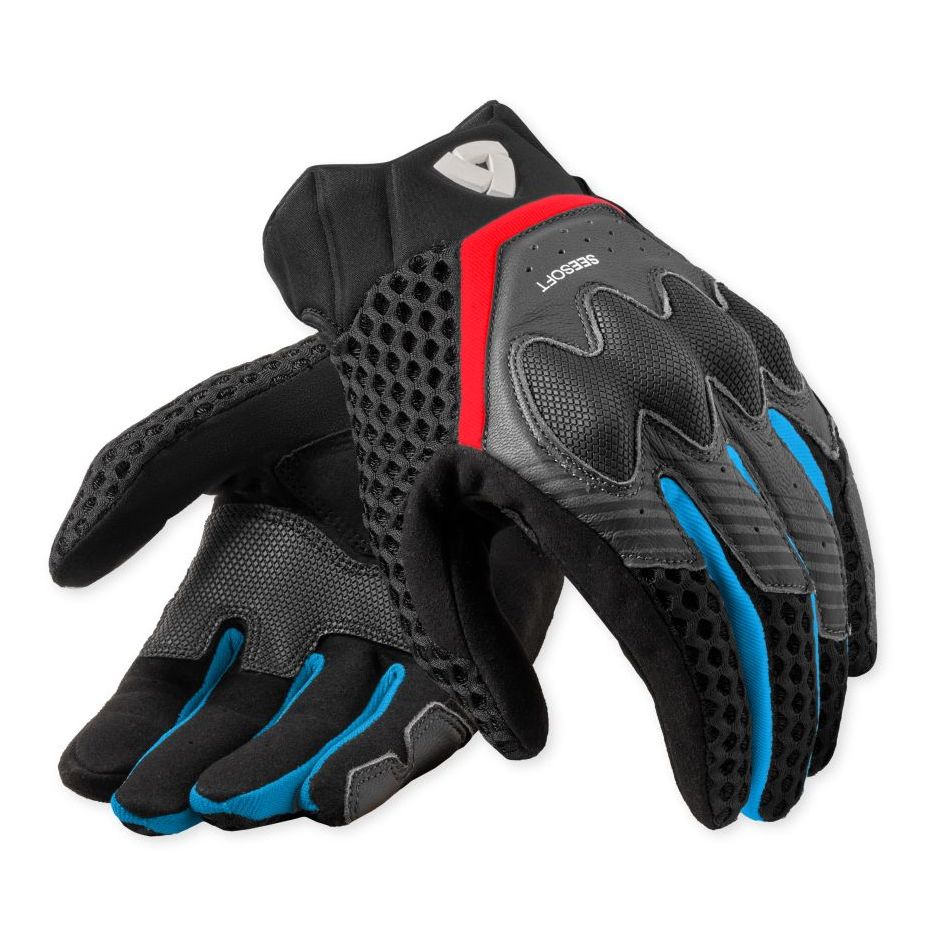 REVIT Gants Rev it VELOZ — bleu et rouge
