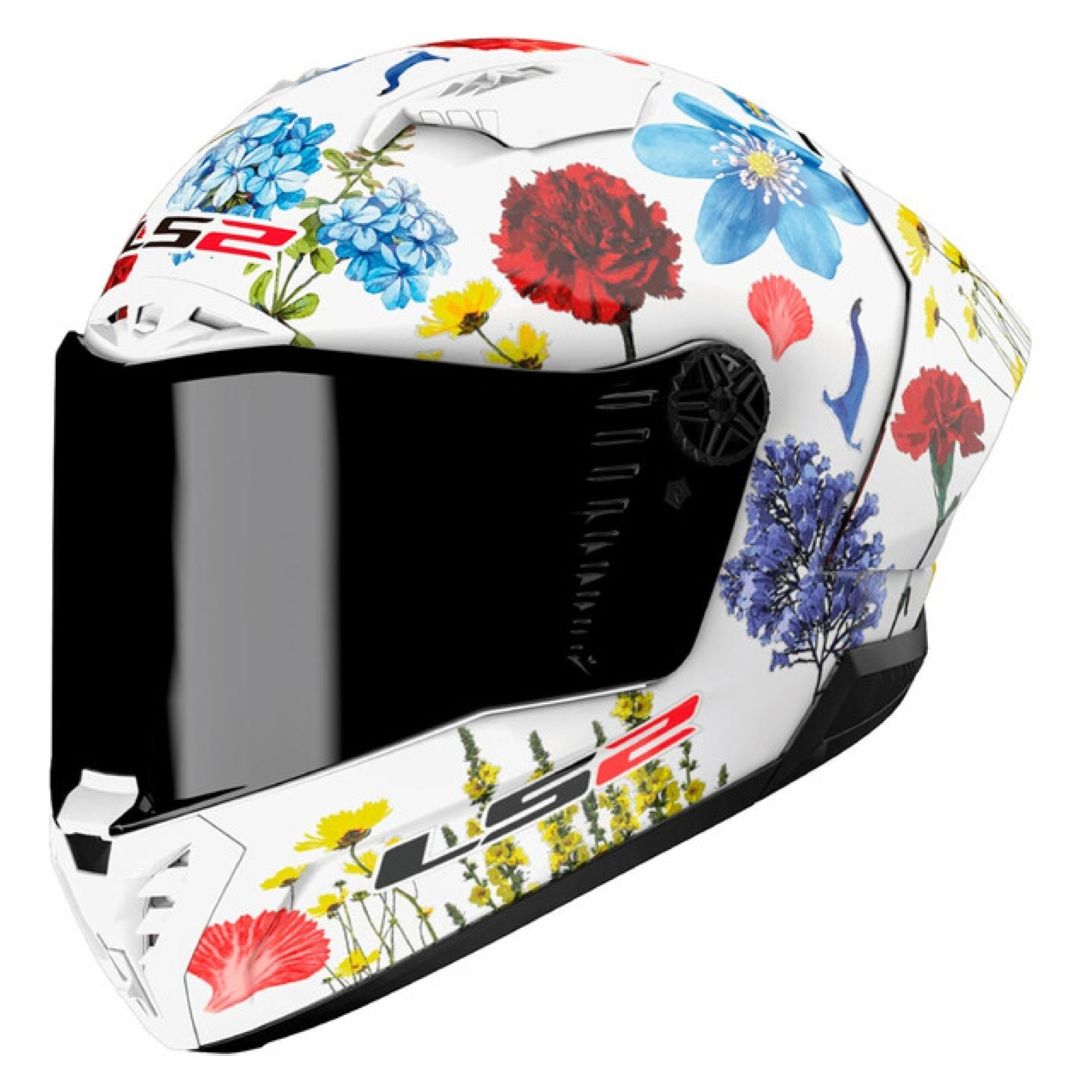 Image of Casque LS2 FF805 THUNDER CARBON - FLOWERS