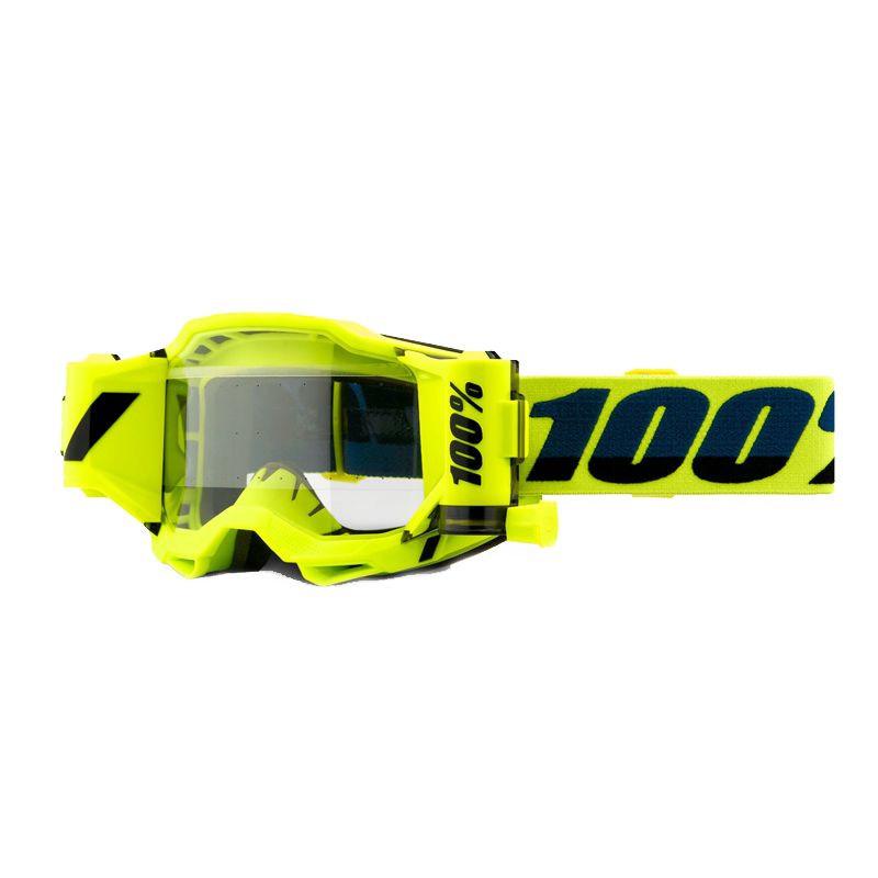 Image of Masque cross 100% ACCURI 2 - FORECAST YELLOW FLUO - CLEAR 2022