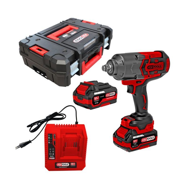 Clé à choc KS Tools 1/2'' 18V, 1600 Nm, 2 batteries et chargeur