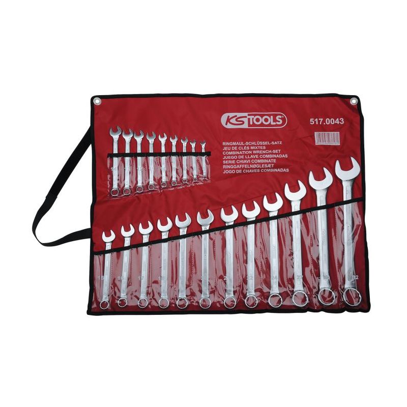 Clé mixte KS Tools Jeu de 21 clés en trousse, 6 à 32 mm