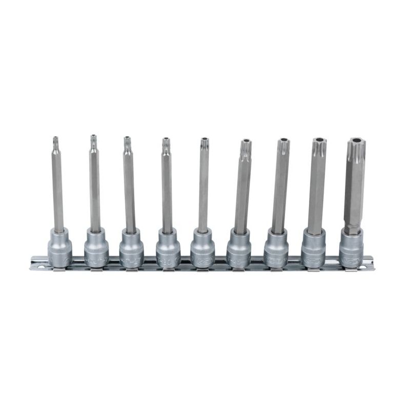 Douille KS Tools Jeu de douilles tournevis 3/8'', TORX percé, 9 pcs
