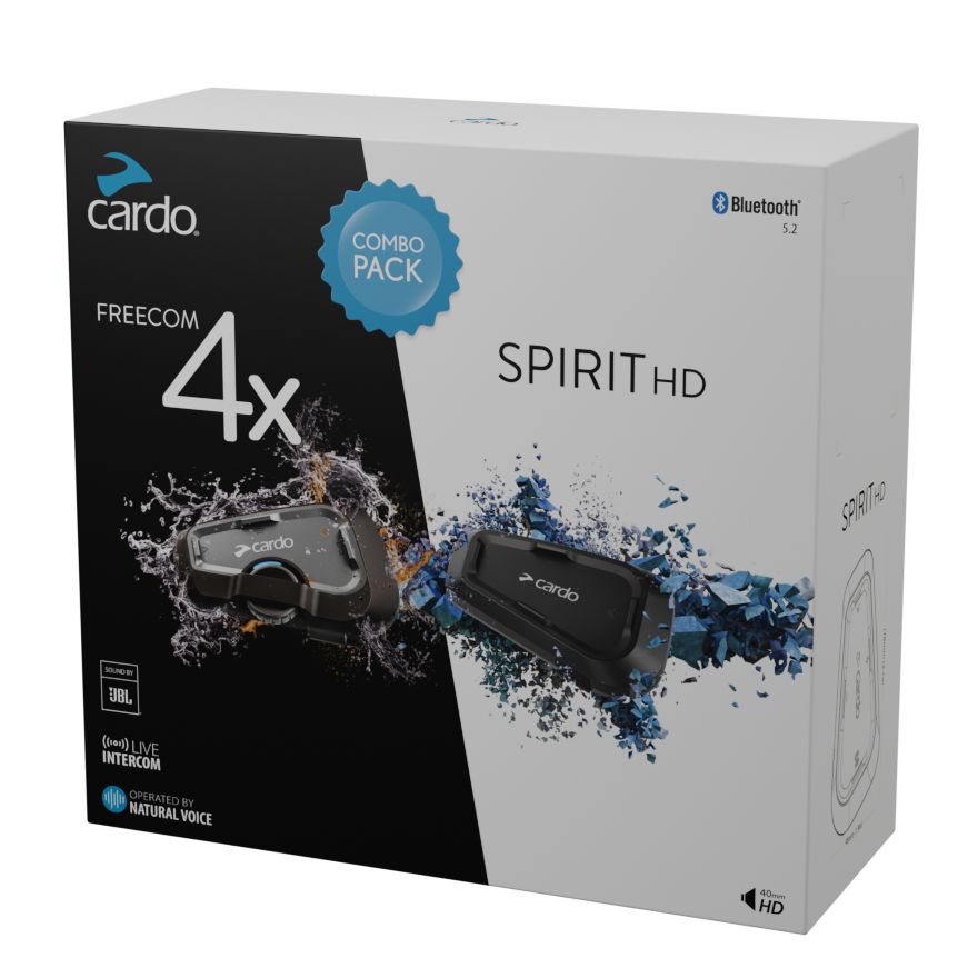Intercom Cardo PACK FREECOM 4X et SPIRIT HD