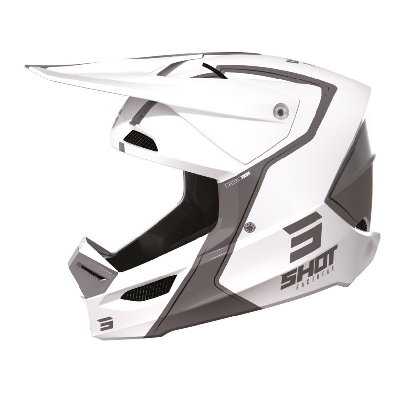 SHOT Casque cross Shot FURIOUS - REFLEX 2023 — gris et blanc