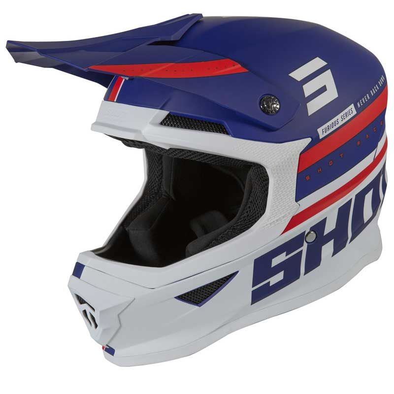 Casque cross Shot FURIOUS SHINING - BLUE RED MATT 2021