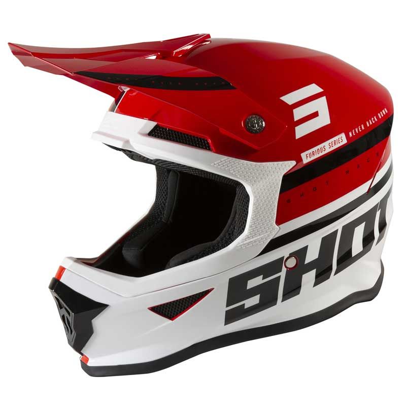 Image of Casque cross Shot FURIOUS SHINING - RED GLOSSY 2021