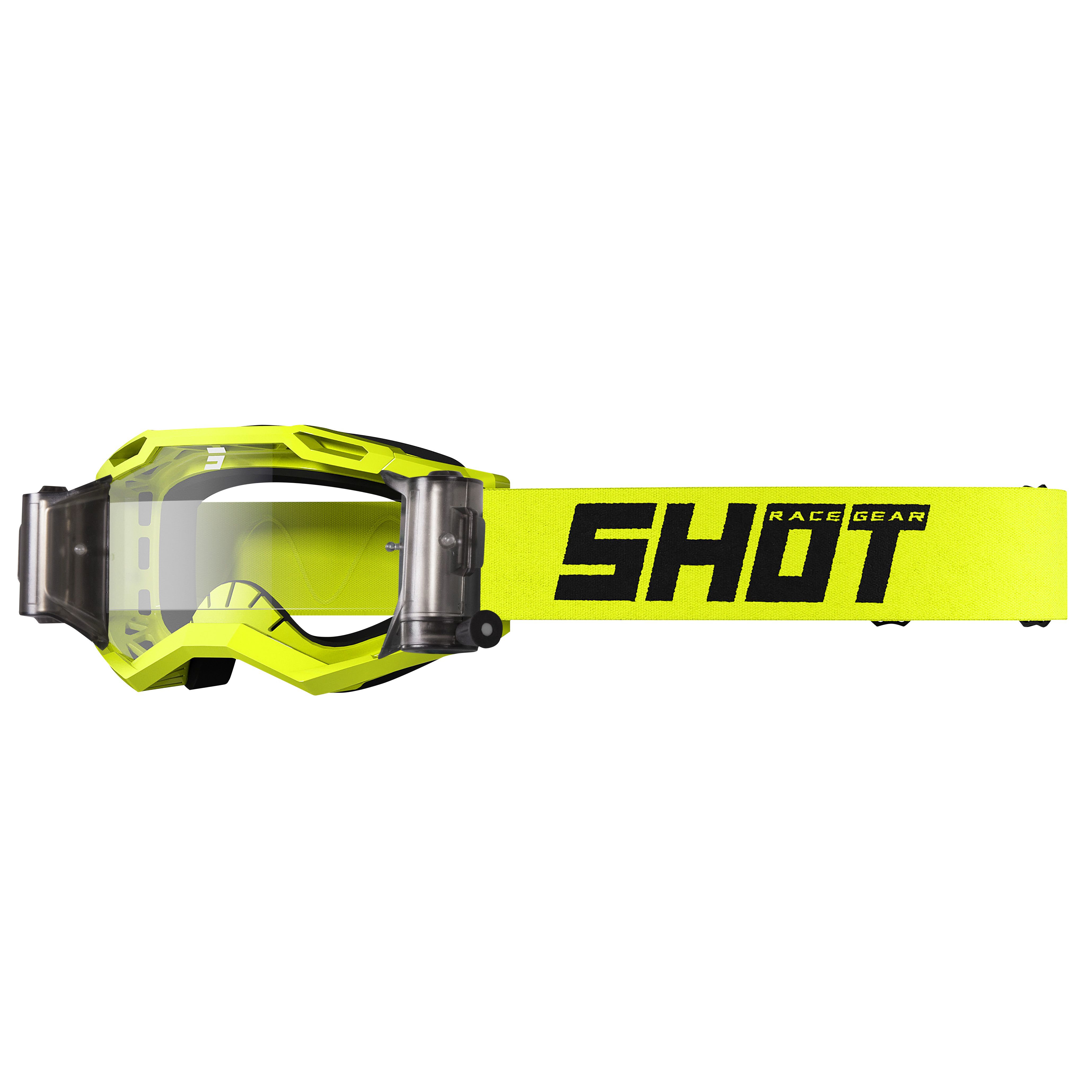 Image of Masque cross Shot ASSAULT 2.0 - SOLID NEON YELLOW ROLL OFF GLOSSY 2023