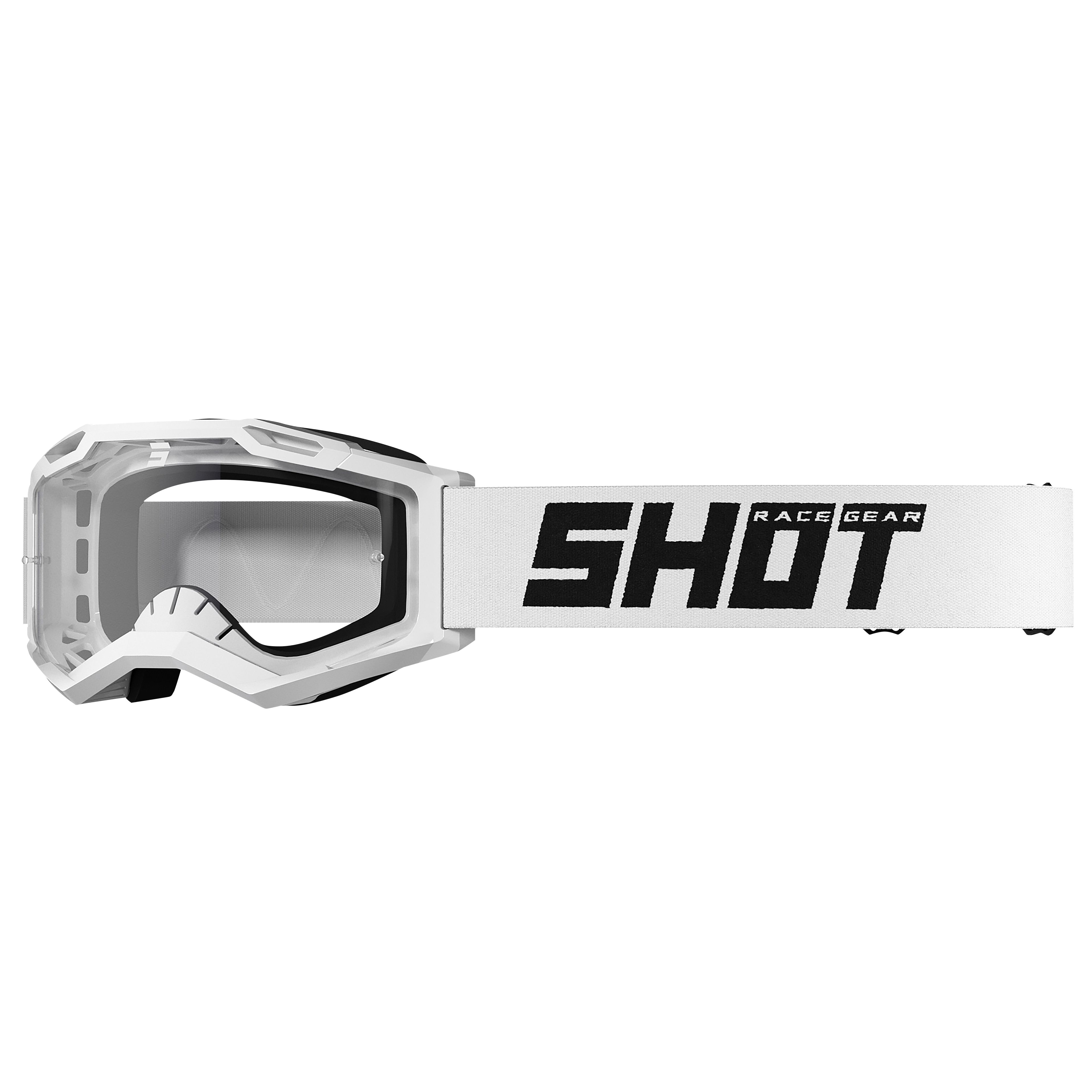 Masque cross Shot ASSAULT 2.0 - SOLID WHITE GLOSSY 2023