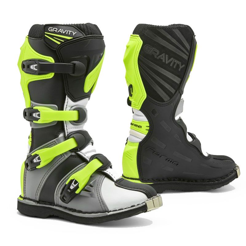 Image of Bottes cross Forma GRAVITY - GREY WHITE YELLOW FLUO