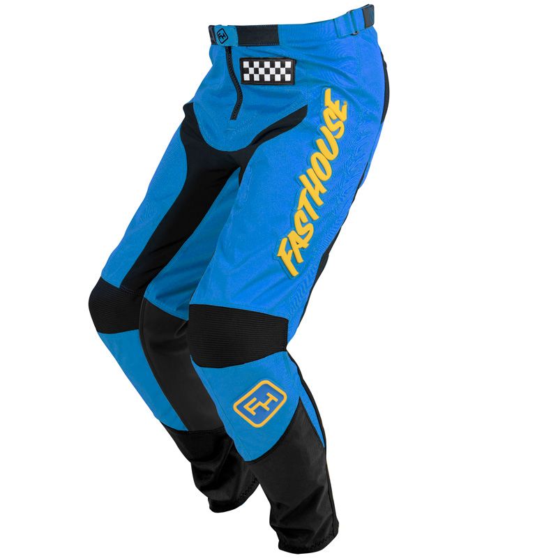 Image of Pantalon cross FASTHOUSE GRINDHOUSE BLUE/YELLOW 2020