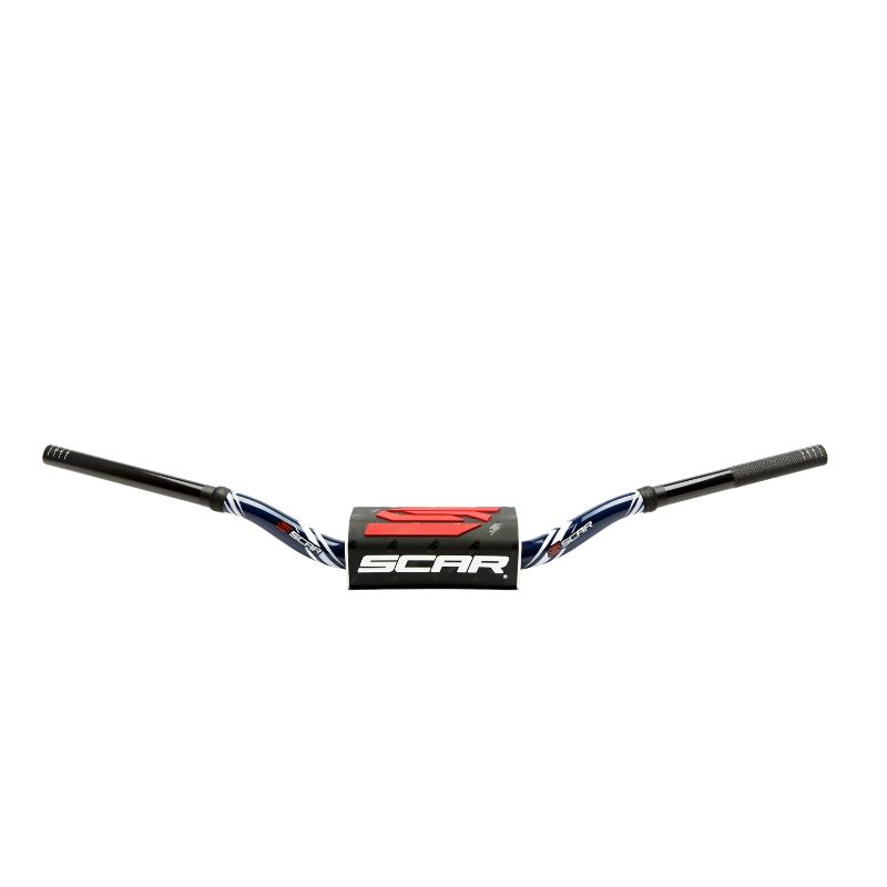SCAR Guidon Scar O² COLOR Ø28,6 - 65/85 Low Mini Style DARK BLUE — noir et bleu