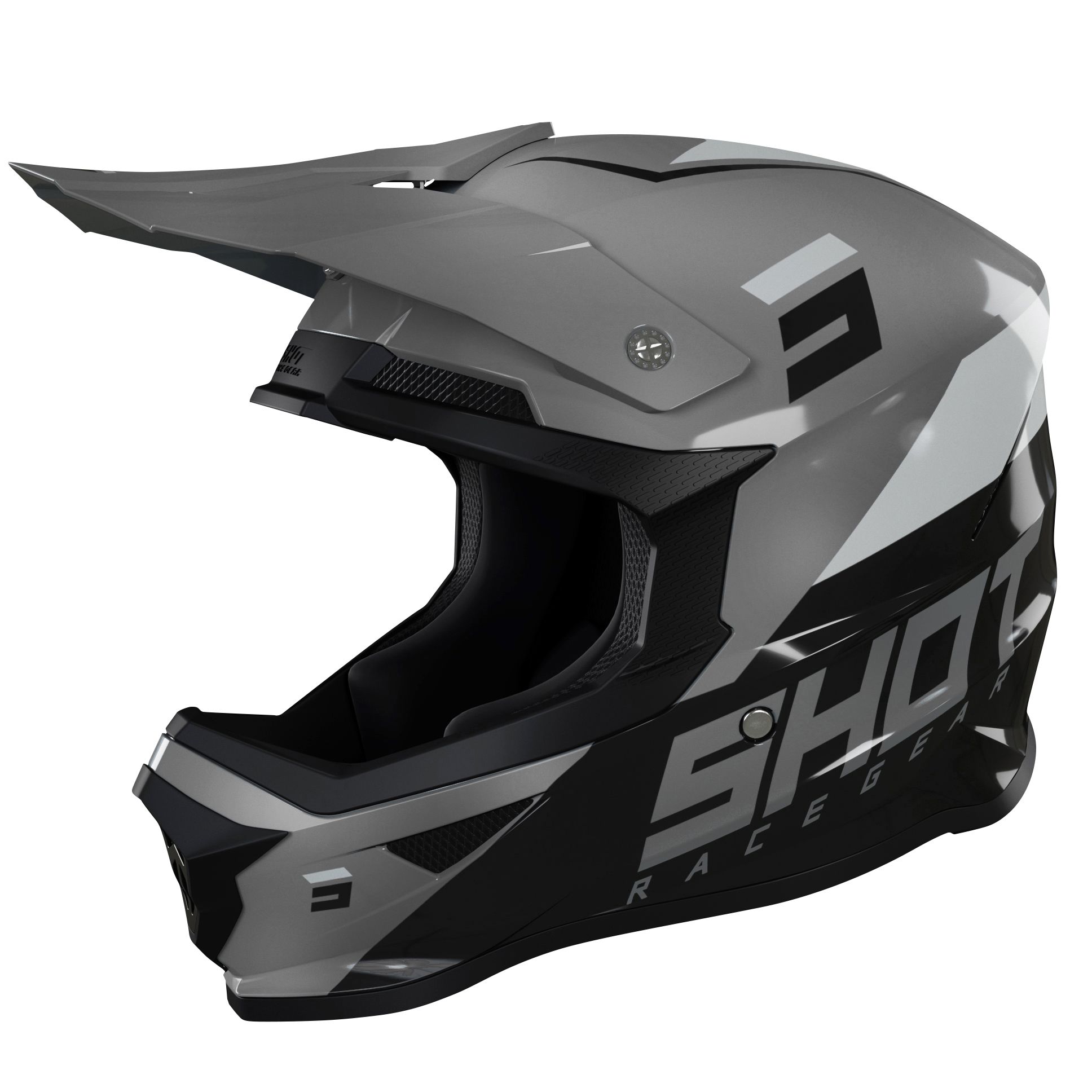 Image of Casque cross Shot FURIOUS CHASE - BLACK GREY GLOSSY 2022
