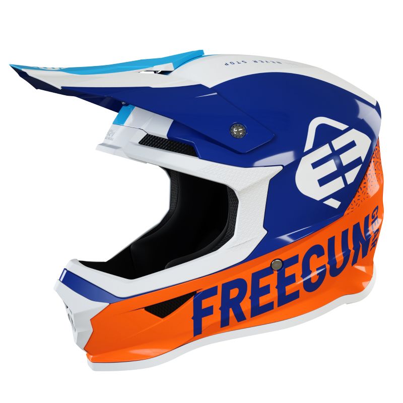 Image of Casque cross Shot by Freegun XP-4 ATTACK NAVY GLOSSY ENFANT