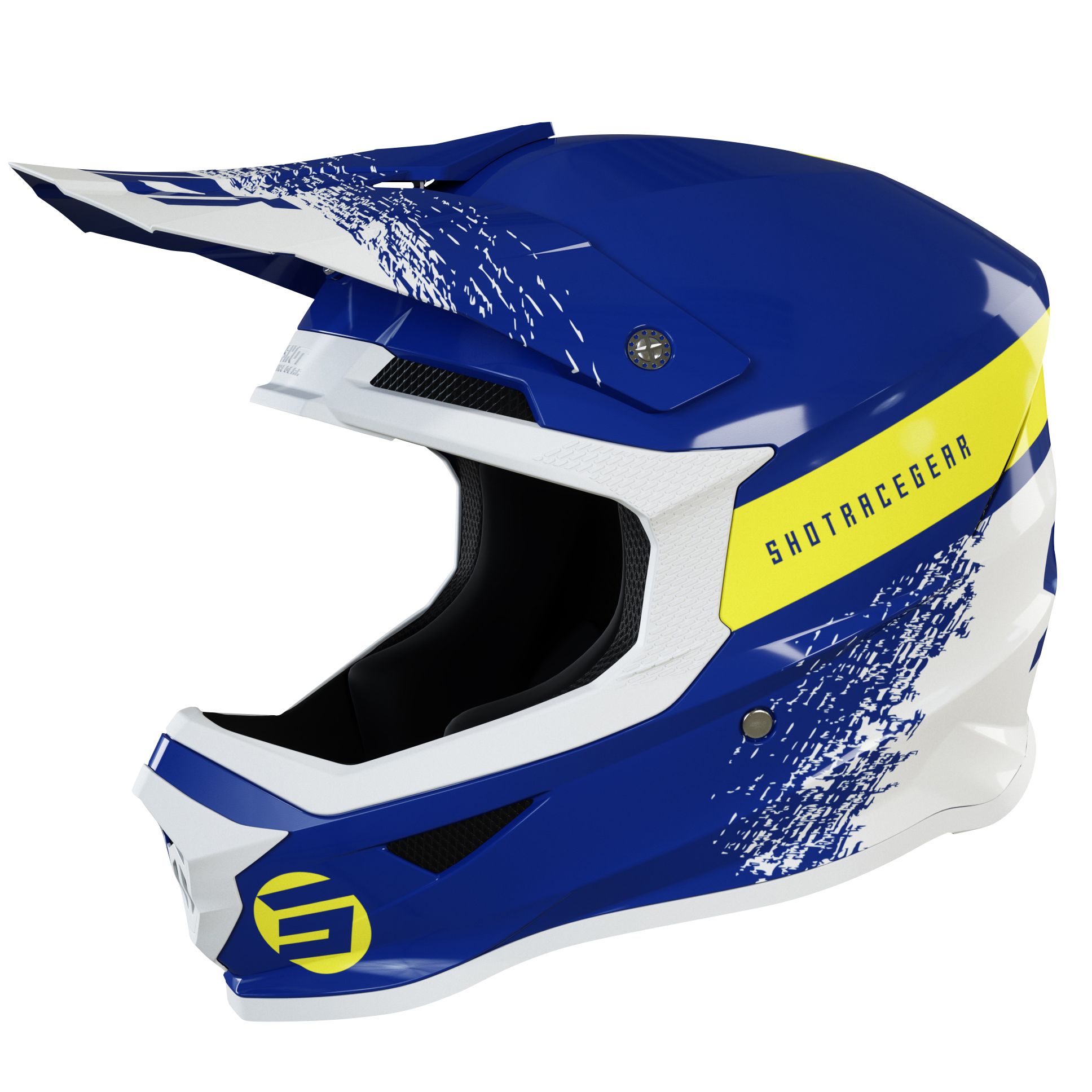 Image of Casque cross Shot FURIOUS ROLL - NAVY GLOSSY 2022
