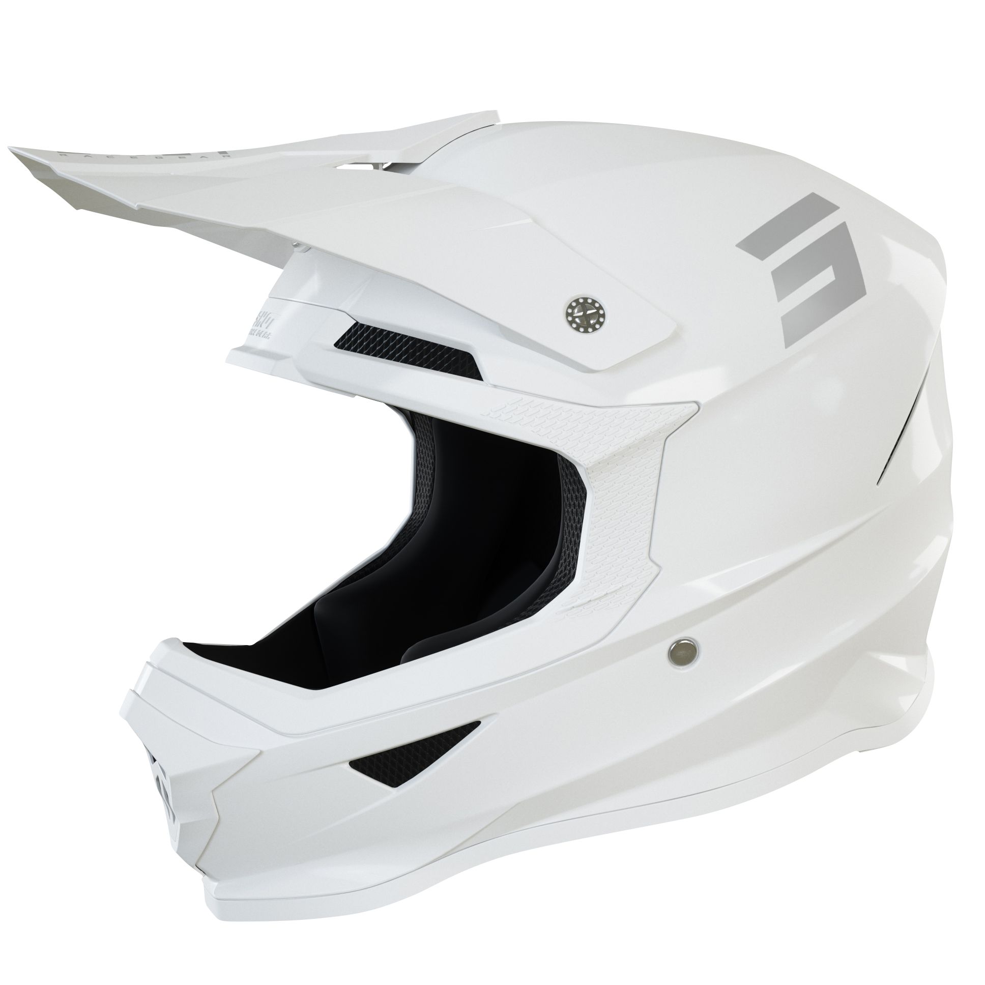 Image of Casque cross Shot FURIOUS SOLID - WHITE GLOSSY 2022