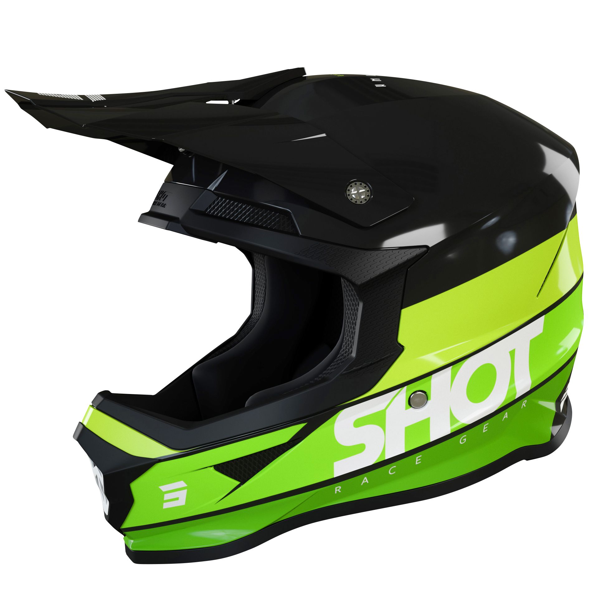 Image of Casque cross Shot FURIOUS STORY - GREEN GLOSSY 2022