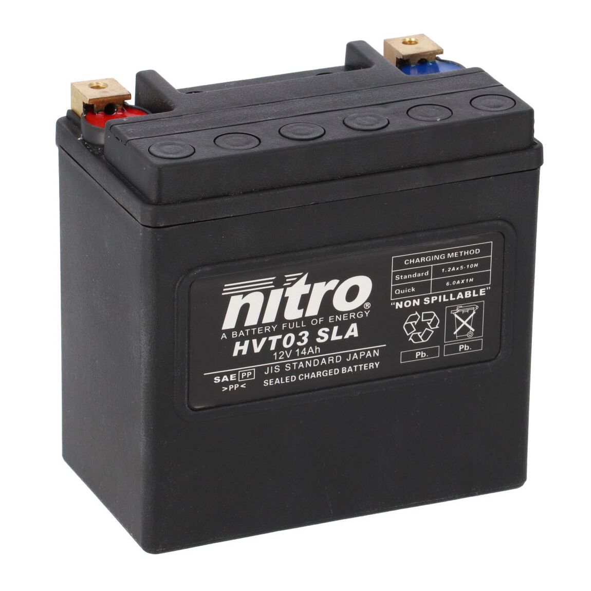 Batterie Nitro HVT 03 SLA FERME TYPE ACIDE SANS ENTRETIEN/PRÊTE À L'EMPLOI