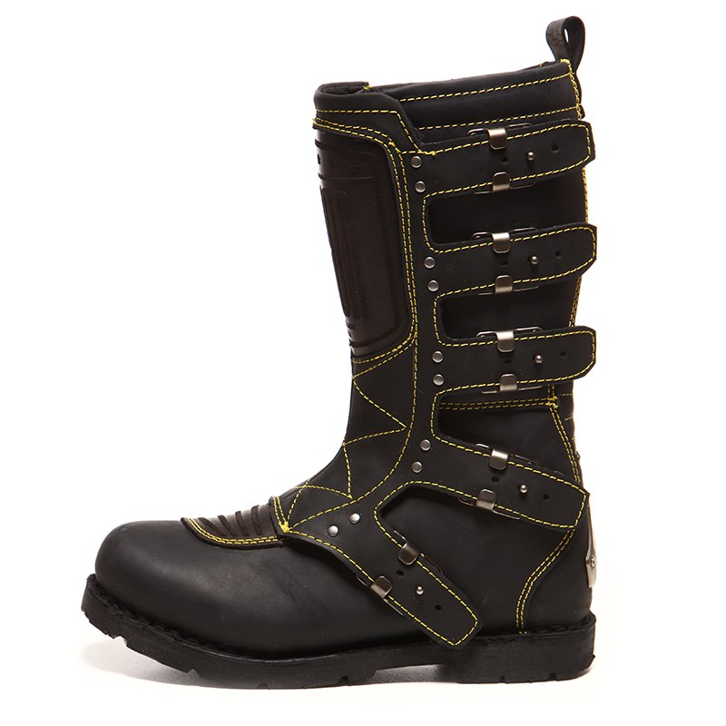 Bottes Moto Homologuées CE - Cuir, Renforts Tibia/talon/cheville - Pour Enduro, Sport, Tourisme - Taille 39 à 46
