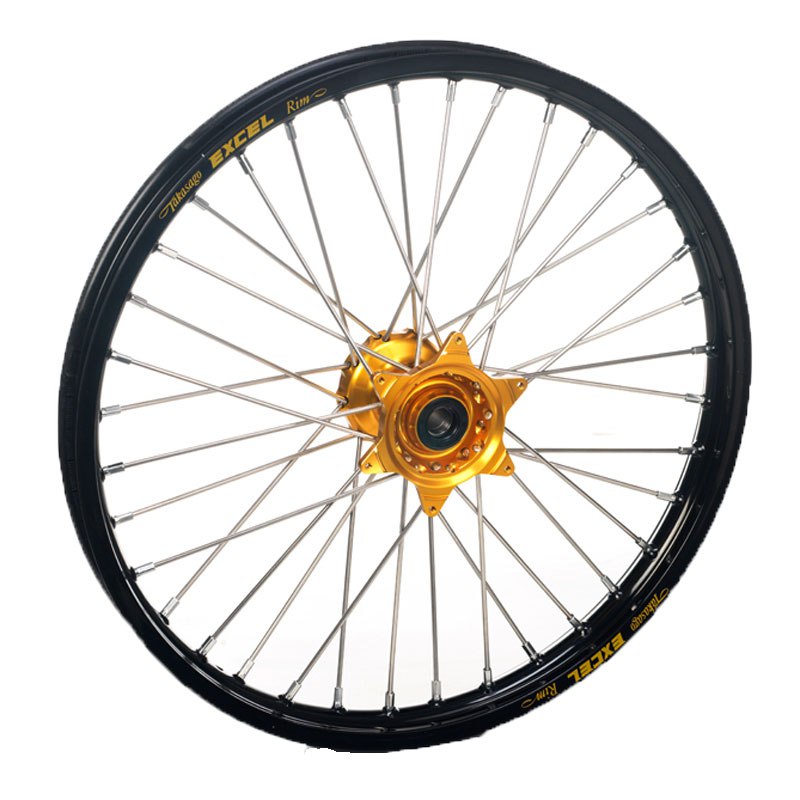 Image of Roue Haan Wheels arrière dimension 16x1.85 Noir/Or grande roue