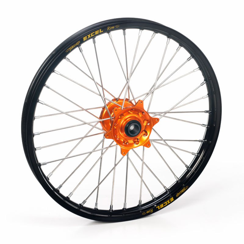 Image of Roue Haan Wheels avant dimension 19x1.40 Noir/Orange grande roue