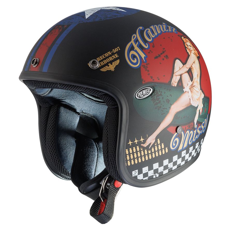 Casque jet Premier JET CLASSIC PINUP 9 BM