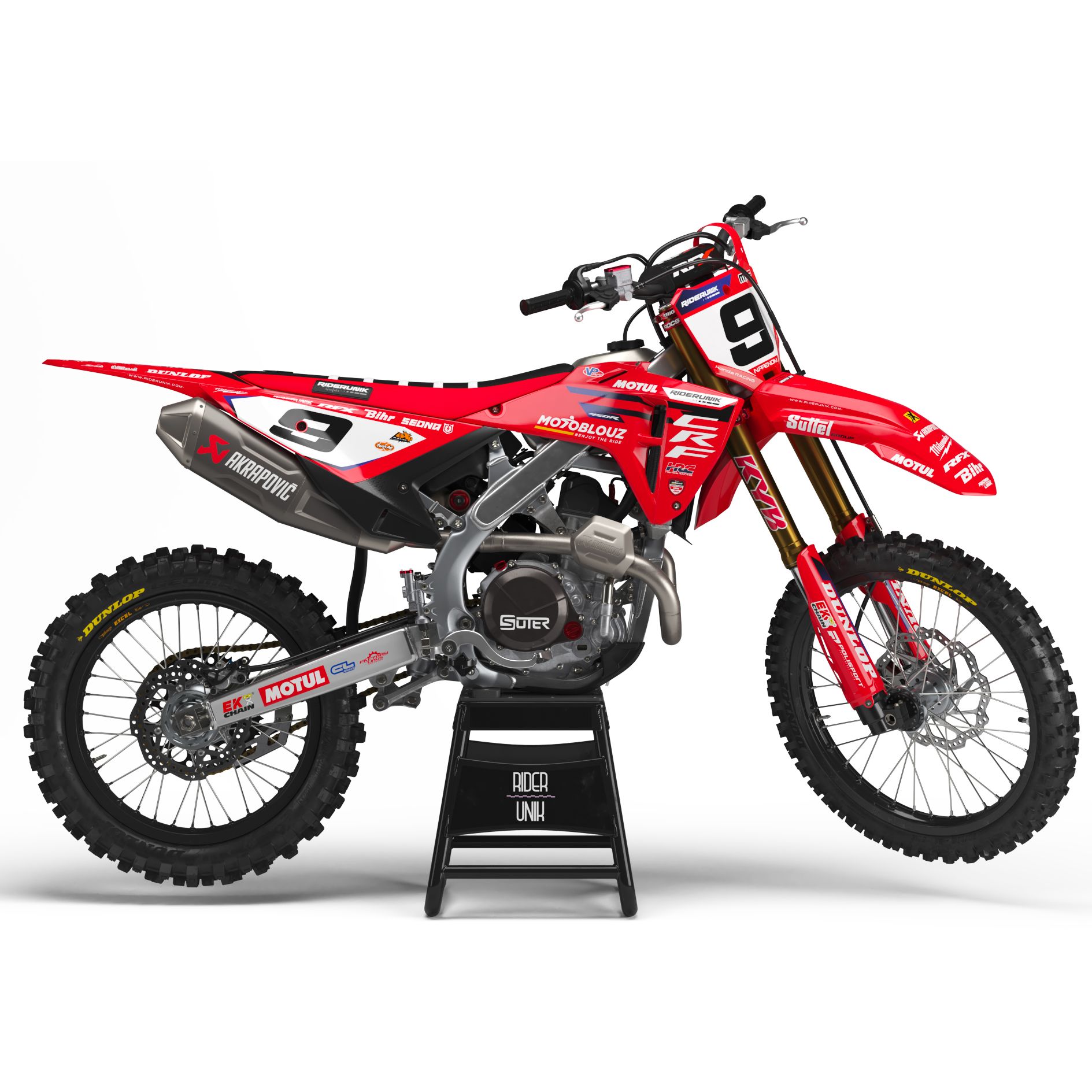 Kit déco RiderUnik Team Honda Motoblouz SR 26