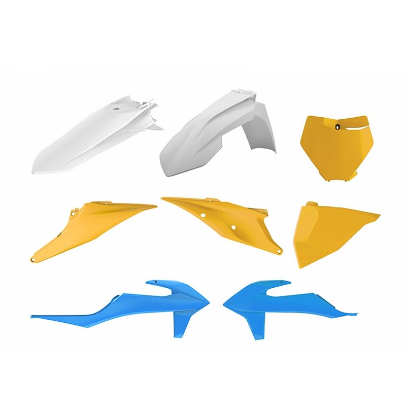 Kit plastiques Polisport VINTAGE EDITION BLEU/JAUNE