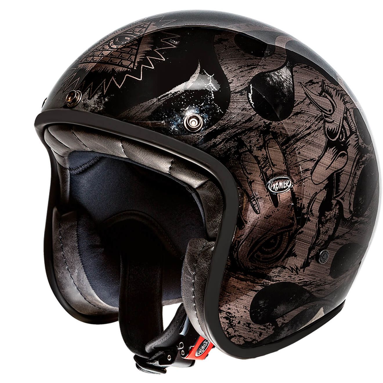 Casque jet Premier LE PETIT CLASSIC – BD – CHROMED
