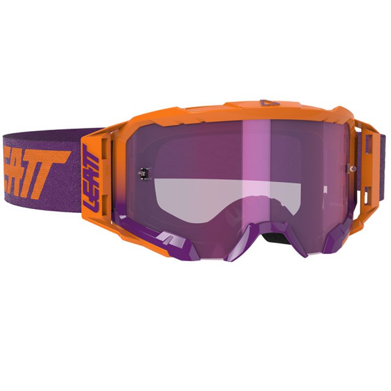 Masque cross Leatt VELOCITY 5.5 IRIZ - NEON ORANGE PURPLE 2021