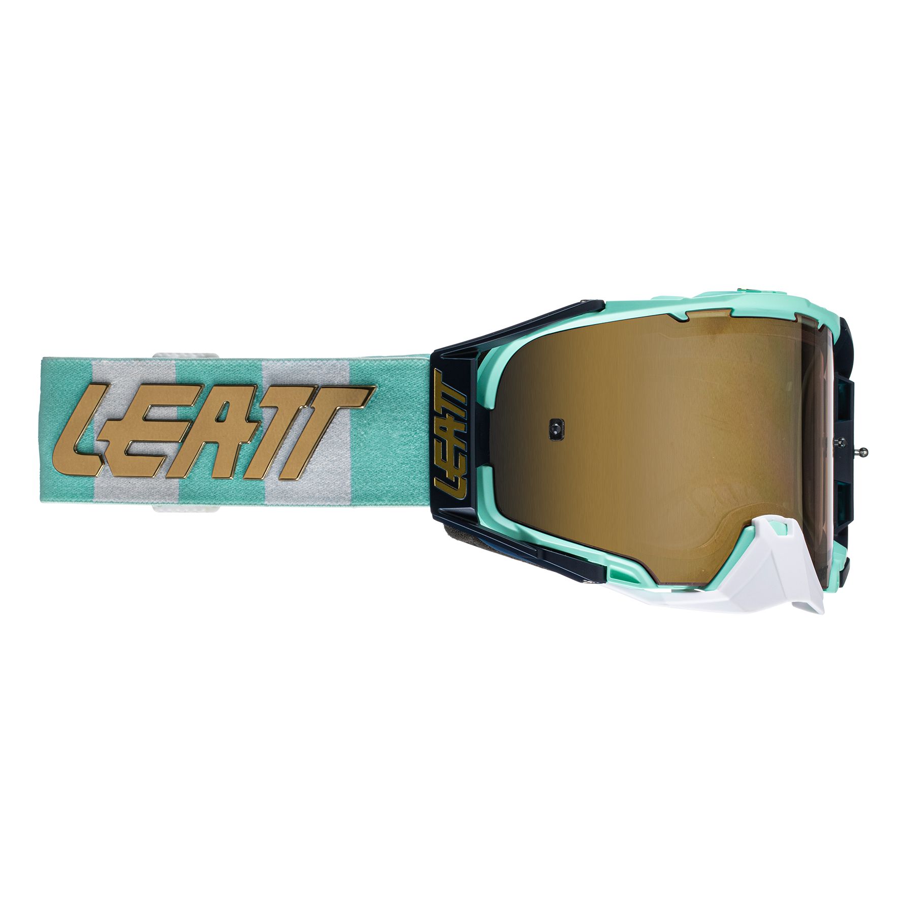 Image of Leatt Velocity 6.5 Iriz Guard Lunettes de motocross Turquoise unique taille