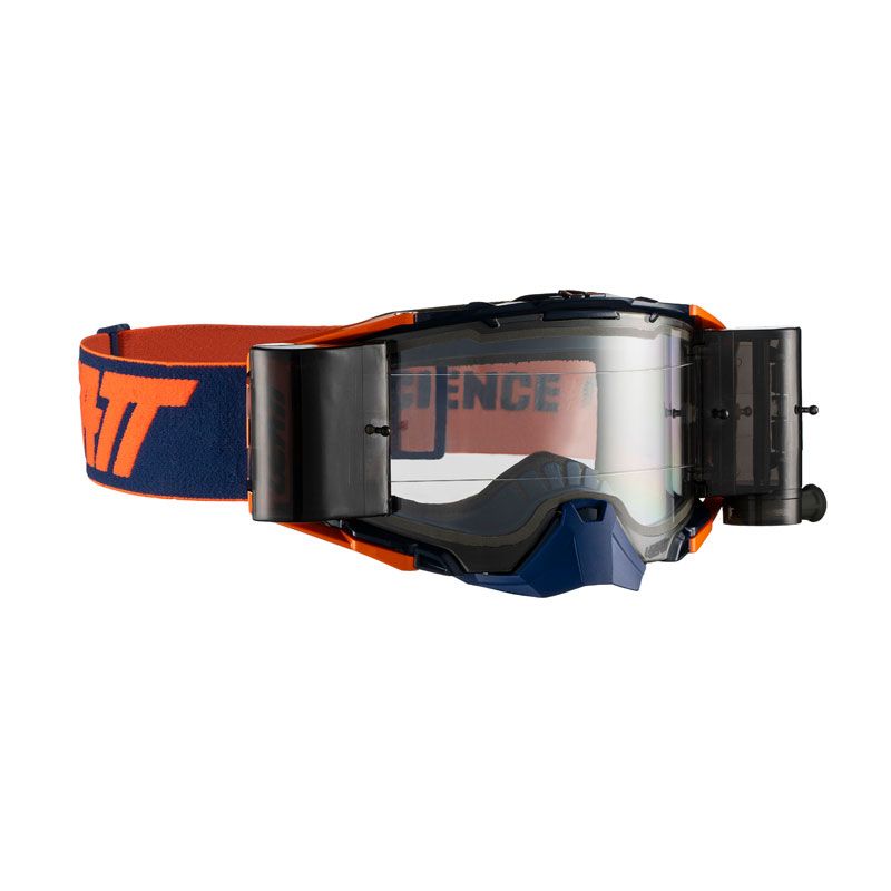 Image of Leatt Velocity 6.5 Roll-Off Masques de motocross Bleu Orange unique taille