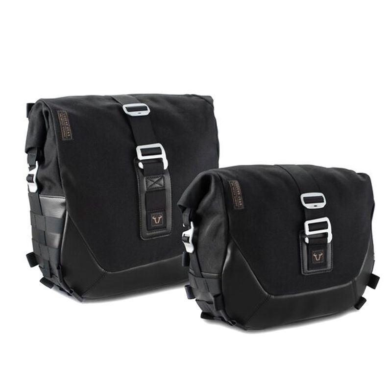 Sacoches cavalières SW-MOTECH Legend Gear set black Edition (9.8/13.5 litres) avec supports