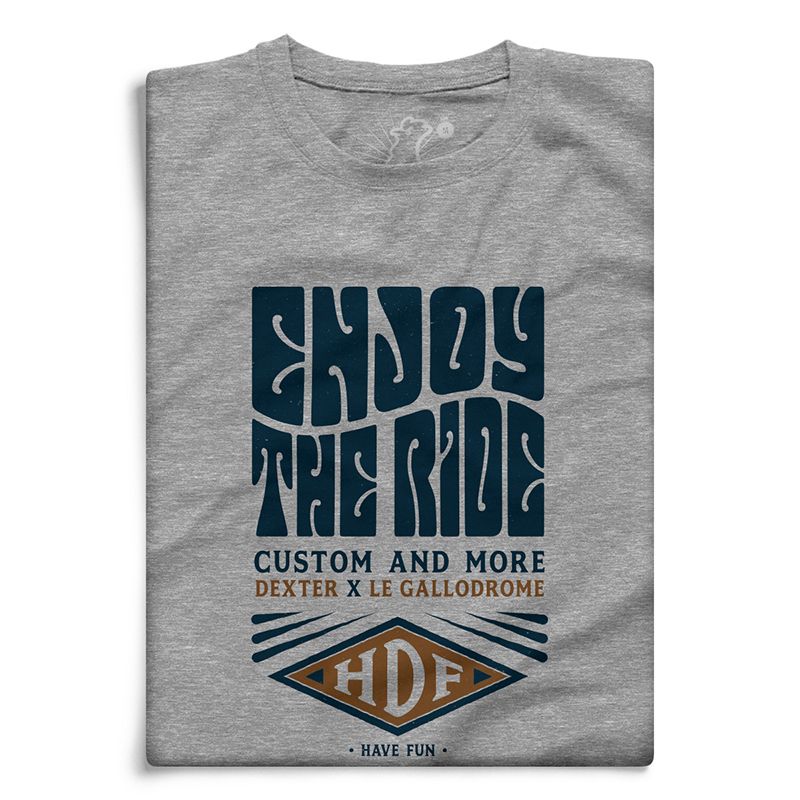 Image of T-Shirt manches courtes Le Gallodrome ENJOY THE RIDE CUSTOM AND MORE