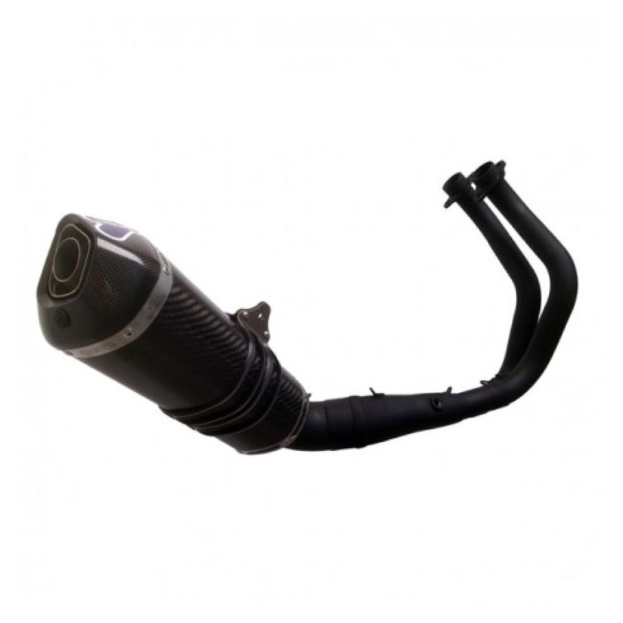 Ligne Complète Termignoni "BLACK EDITION" HOMOLOGUEE 2-1 COLLECTEUR INOX SILENCIEUX FULL CARBONE