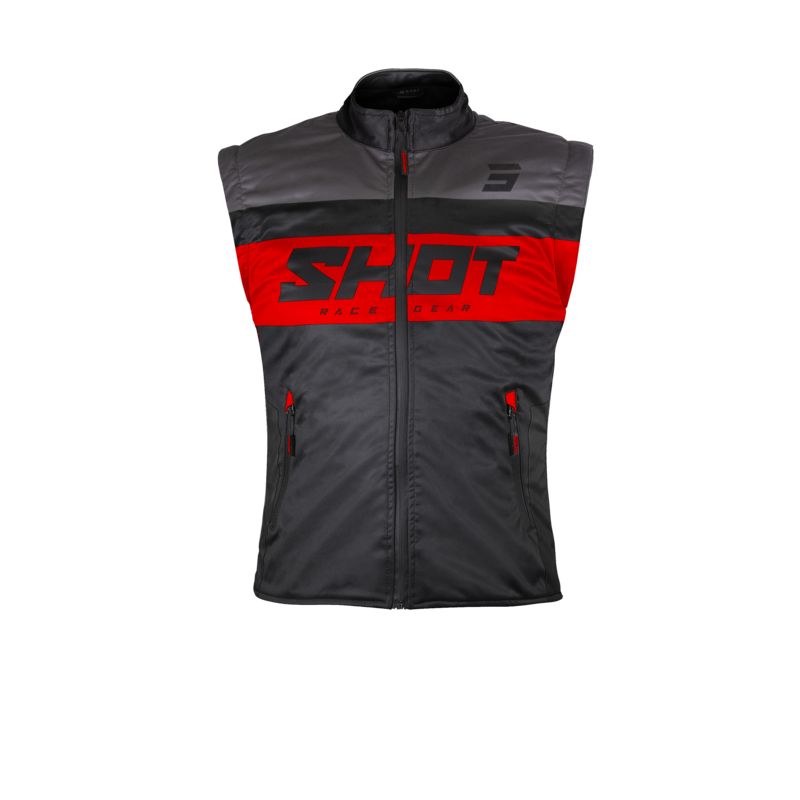 SHOT Veste enduro Shot BODYWARMER LITE 2024 — noir et rouge