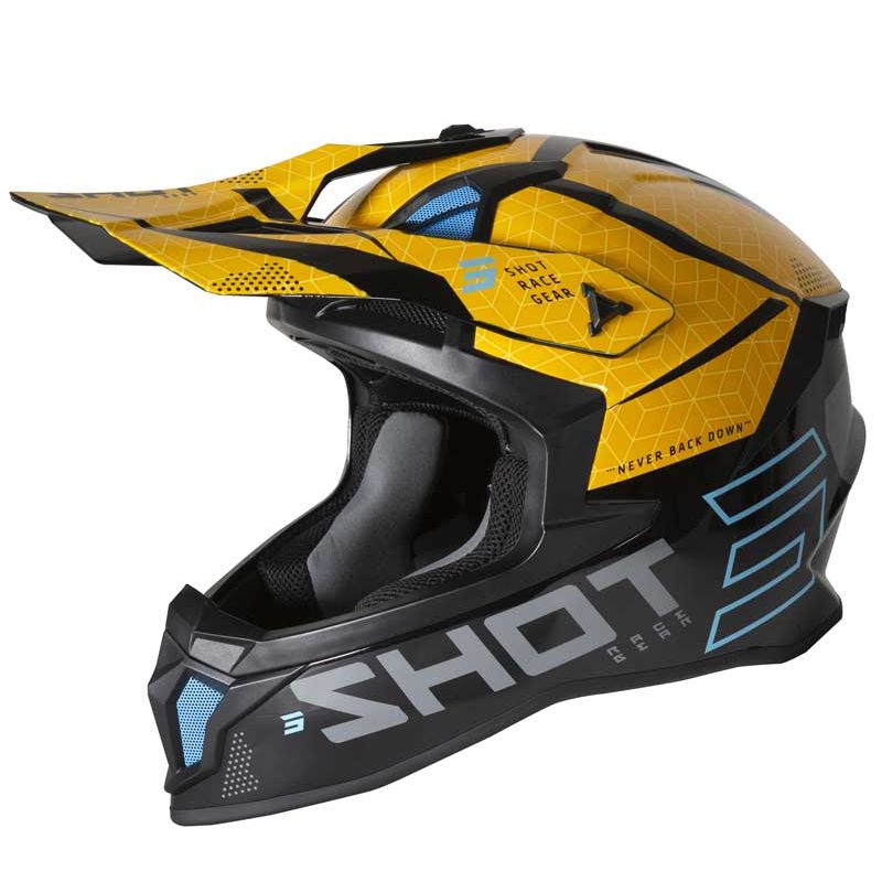 Casque cross Shot LITE - CORE - BLACK YELLOW GLOSSY 2021