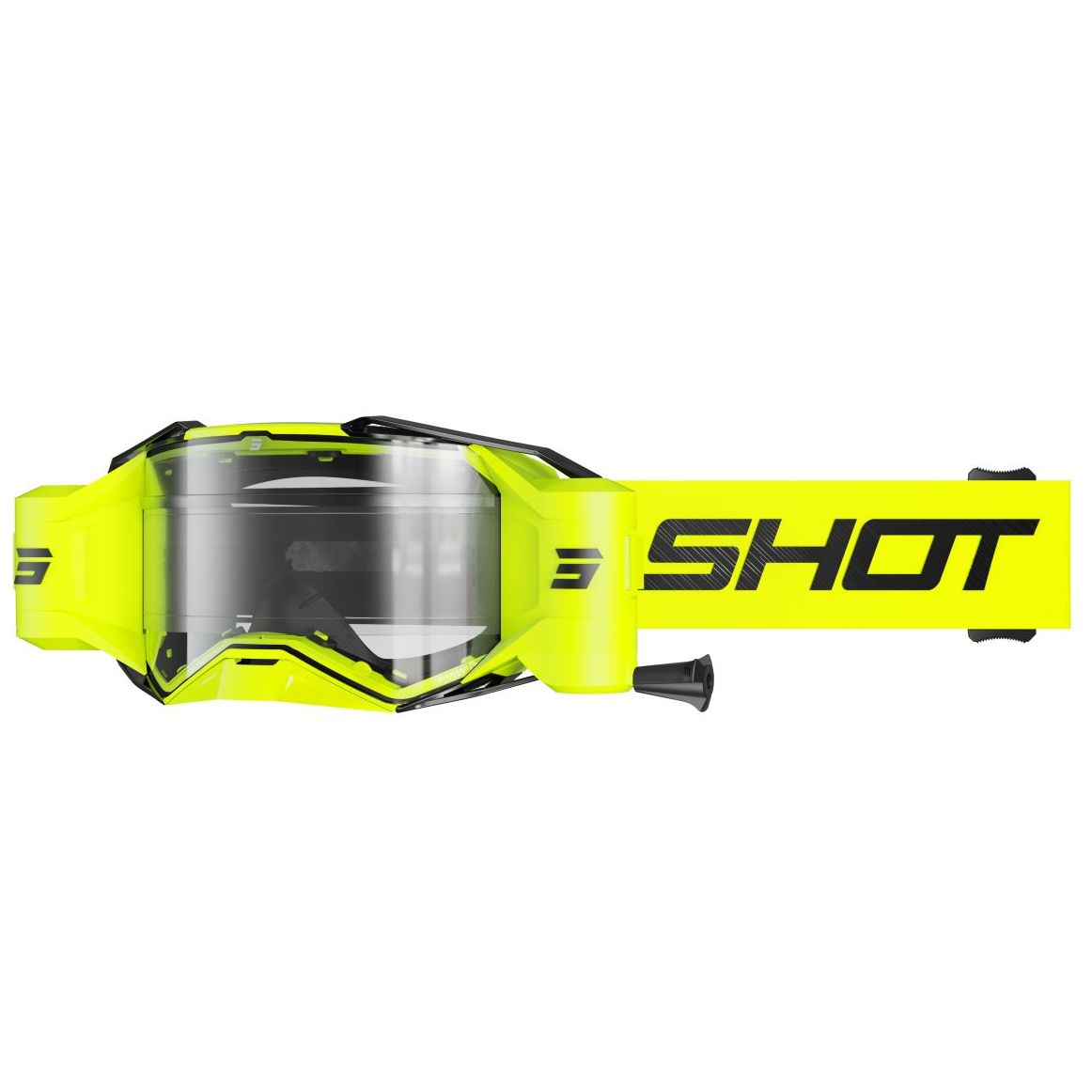 Masque cross Shot LITE - ROLL OFF - SLASH NEON_YELLOW_GLOSSY