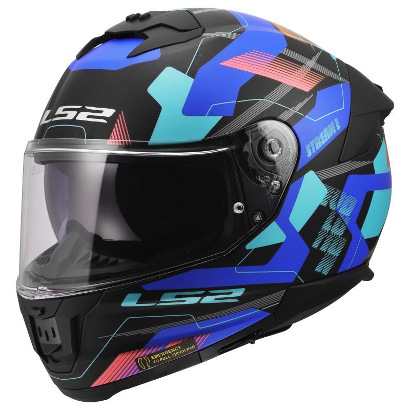 LS2 Casque intégral LS2 FF808 - STREAM II - MIKA — noir et bleu