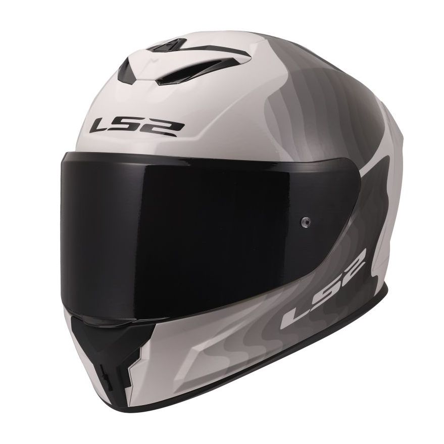 LS2 Casque intégral LS2 FF820 - RAPID III - FLOW — gris et blanc